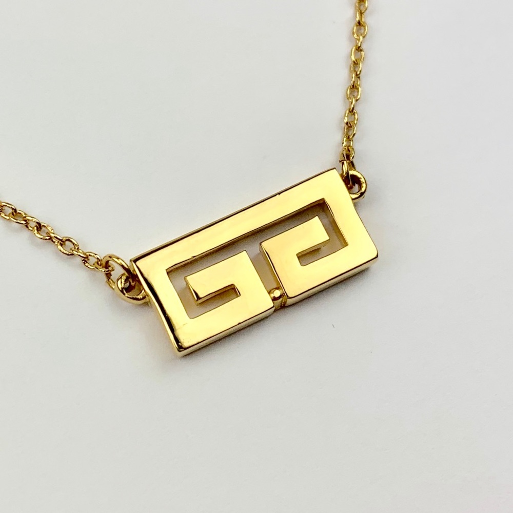 Givenchy Gold Geometric Pendant Necklace
